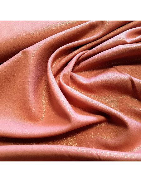 Viscose unie pailletée, terracotta