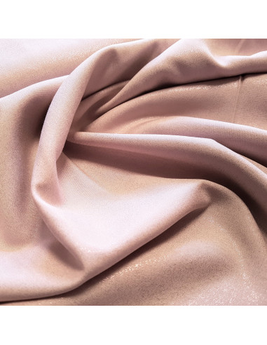 Tissu, Viscose Unie Pailletée, Rose Poudré, Laize 140 cm, 100% Viscose