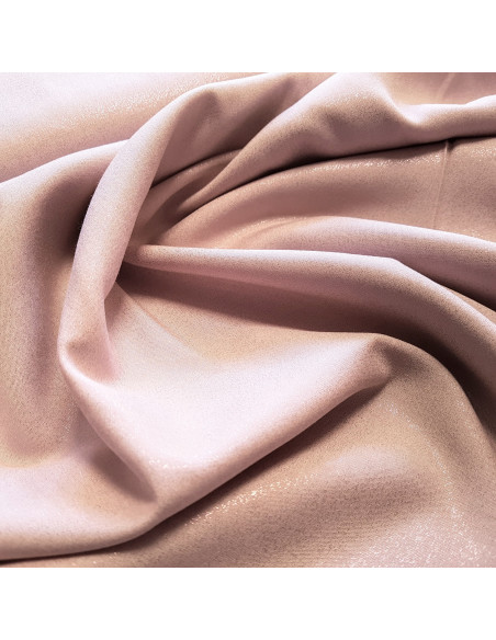 Viscose unie pailletée, rose poudré
