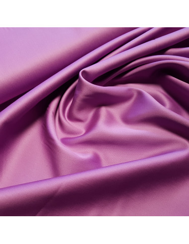 Tissu, Satin de Coton Uni, Mauve, Laize 150 cm, 100% Coton 172.5g/m²