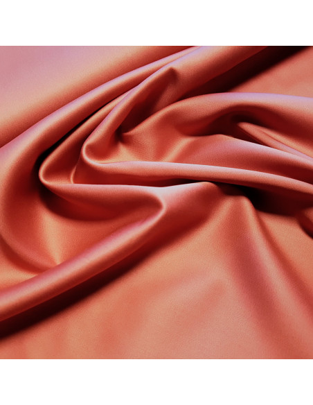 Tissu, Satin de Coton Uni, Cuivre, Laize 150 cm, 100% Coton 115g/m²