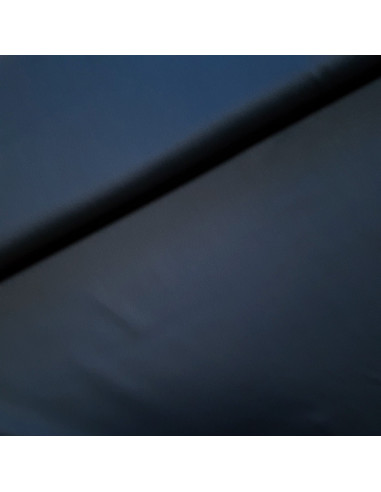Tissu, Satin de Coton Uni, Bleu Marine, Laize 150 cm, 100% Coton 115g/m²