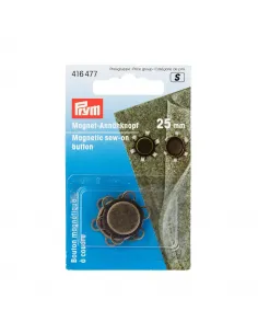 Bouton magnétique Prym 25 mm laiton antique | Zephyr Tissus
