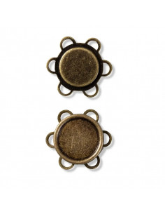 Bouton magnétique à coudre, 25 mm, laiton antique 2