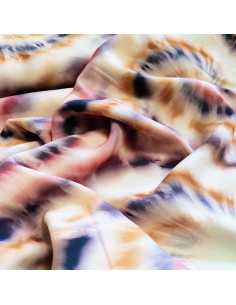 Viscose imprimée, tie & dye, rose 2