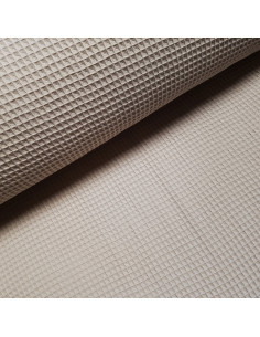 Nid d'abeille, beige lin