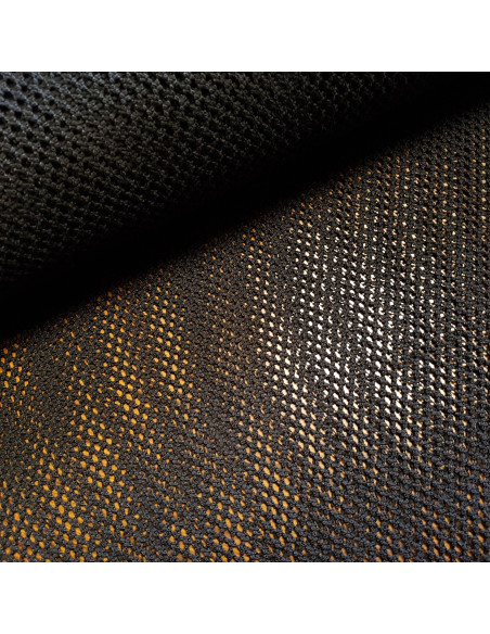Tissu, Filet Macramé Ajouré, Noir Profond, Laize 150 cm, Polyester Coton Souple