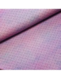 Tissu, Jersey de Coton Imprimé Vagues Manga, Esprit Japonais, Laize 140 cm, Coton Stretch Oeko-Tex
