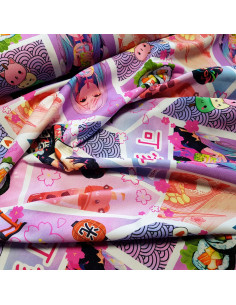 Jersey de coton digital, manga rose 2