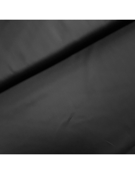 Tissu, Satin de Coton Uni, Noir Intense, Laize 150 cm, 100% Coton 115g/m²