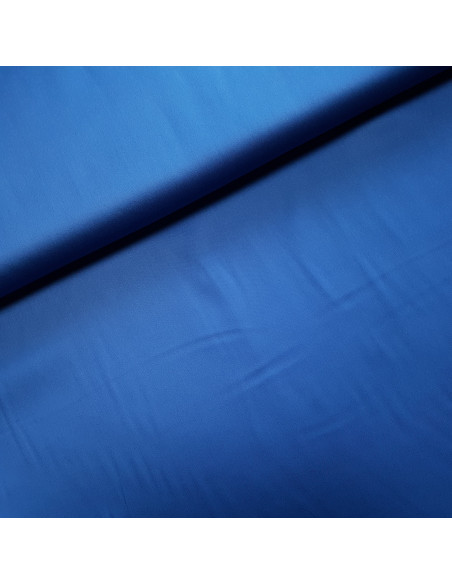 Tissu, Satin de Coton Uni, Bleu Roi, Laize 150 cm, 100% Coton 172.5g/m²