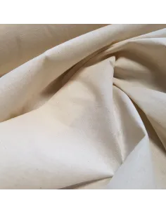 Tissu, Cretonne de Coton Unie, Écru, Laize 150 cm, 100% Coton 150g/m² 2