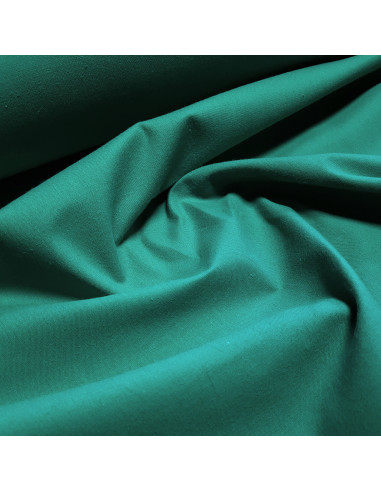 Tissu, Cretonne de Coton Unie, Vert Intense, Laize 150 cm, 100% Coton 150g/m²