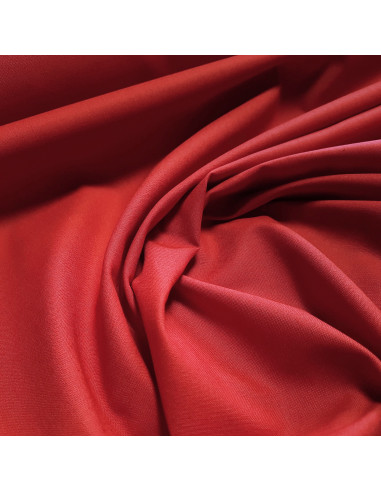 Tissu, Cretonne de Coton Unie, Rouge Vermillon, Laize 150 cm, 100% Coton 150g/m²