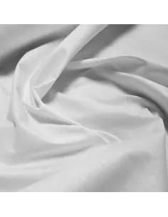 Tissu, Cretonne de Coton Unie, Blanc, Laize 150 cm, 100% Coton 150g/m² 2