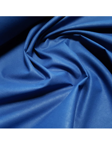 Tissu, Cretonne de Coton Unie, Bleu Roi, Laize 150 cm, 100% Coton 150g/m²