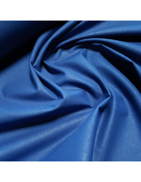 Tissu, Cretonne de Coton Unie, Bleu Roi, Laize 150 cm, 100% Coton 150g/m²