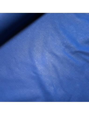 Tissu, Cretonne de Coton Unie, Bleu Roi, Laize 150 cm, 100% Coton 150g/m²
