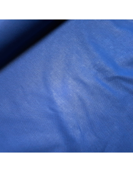 Cretonne de coton unie, bleu roi