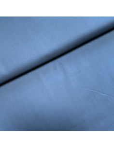 Popeline de coton unie, bleu jean