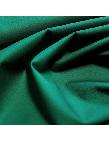 Popeline de coton unie, vert émeraude
