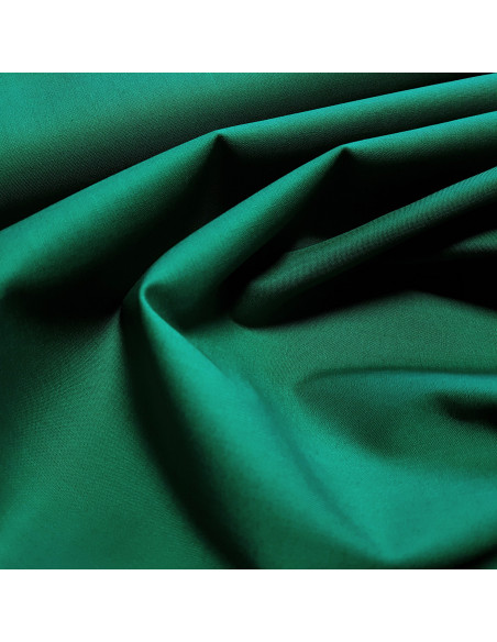 Popeline de coton unie, vert émeraude