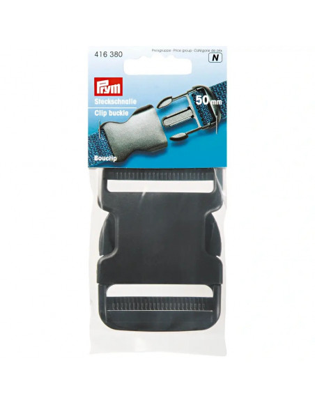 Bouclip fort, 50mm, noir