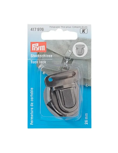 Fermeture cartable Prym, vieil argent, 26 mm | Zephyr Tissus