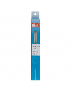 Crochets pour laine sans manche, 14cm, 2,50mm, gris