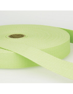 Sangle coton, 30mm, vert clair