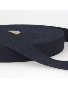 Sangle coton, 30mm, bleu marine