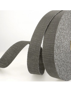 Sangle lurex, 30mm, gris argent
