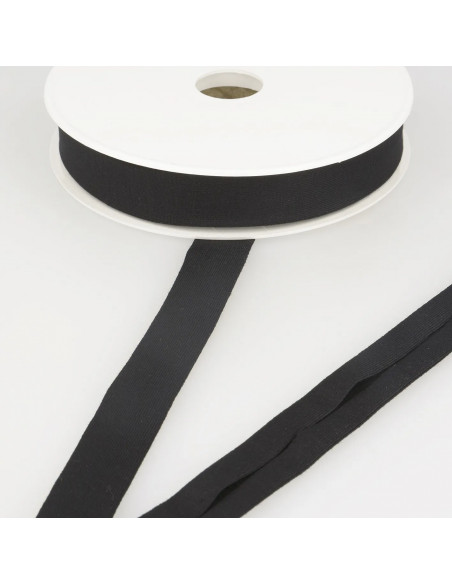 Biais jersey, 20mm, noir
