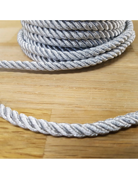 Cordelière métal, 6mm, argent