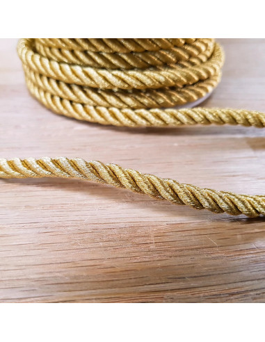 Cordelière métal, 6mm, or