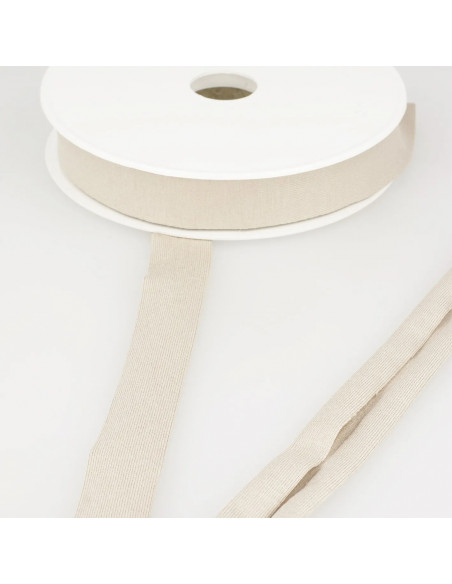Biais jersey, 20mm, beige