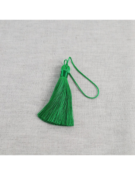 Pompon brillant, 8cm, vert
