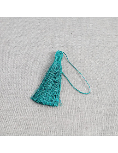 Pompon brillant, 8cm, turquoise