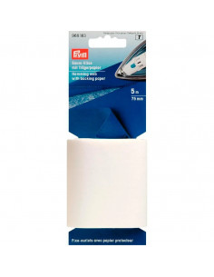 Fixe-ourlets avec papier protecteur à repasser, 75mm, blanc
