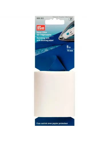 Fixe-ourlets thermocollant Prym 75 mm blanc | Zephyr Tissus