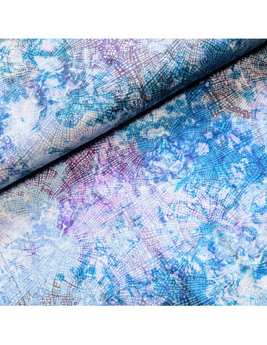 Tissu, Batik Makassar, Bleu Profond, Laize 137 cm, 100% Coton 119g/m²