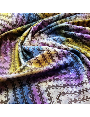 Tissu, Batik de Coton Malang, Nuances de Violet, Laize 137 cm, 100% Coton 163g/m²