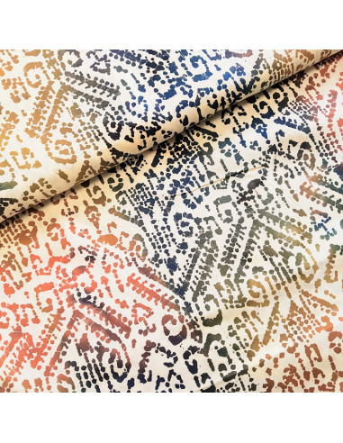 Tissu, Batik, Tons Chauds, Laize 140 cm, 100% Viscose 116g/m²