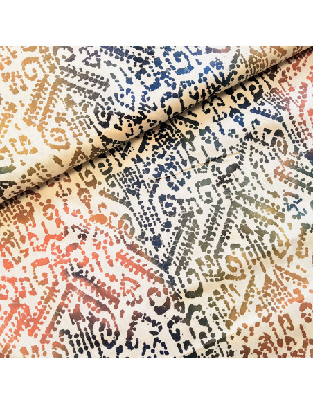 Tissu, Batik, Tons Chauds, Laize 140 cm, 100% Viscose 116g/m²