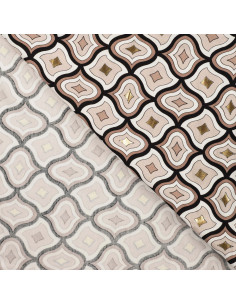 Viscose lurex imprimée, motifs géométriques 2