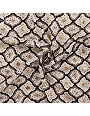 Tissu, Viscose Lurex Géométrique, Multicolore, Laize 145 cm, 100% Viscose 115g/m²