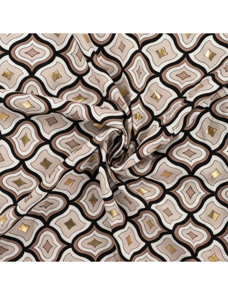 Tissu, Viscose Lurex Géométrique, Multicolore, Laize 145 cm, 100% Viscose 115g/m²