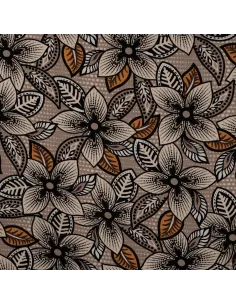 Tissu, Lin Viscose Imprimé Fleuri, Multicolore, Laize 140 cm, 40% Lin 60% Viscose 185g/m²
