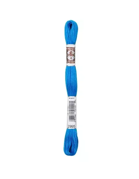 Fil à broder, Retors Mat DMC Art 89, 10 m, Bleu caraïbes (2995)