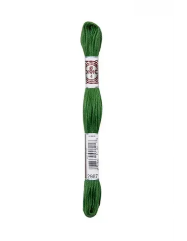 Fil à broder, Retors Mat DMC Art 89, 10 m, Vert basilic (2987)